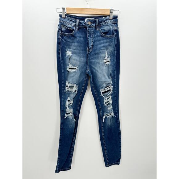 Kancan Signature Kurvy Ultra High Rise Ankle Skinny Denim Jeans Women Size 27 - Picture 1 of 7
